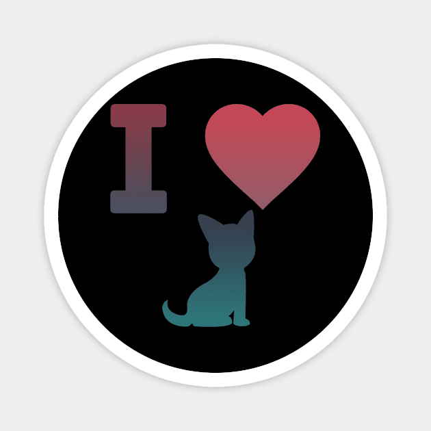 I Love Cats Magnet by MACIBETTA